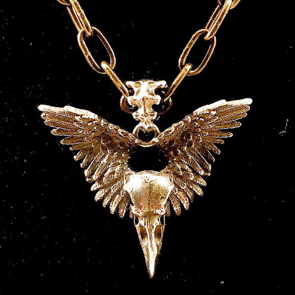 Stainless Steel Crow Pendant - Picture 4 of 8